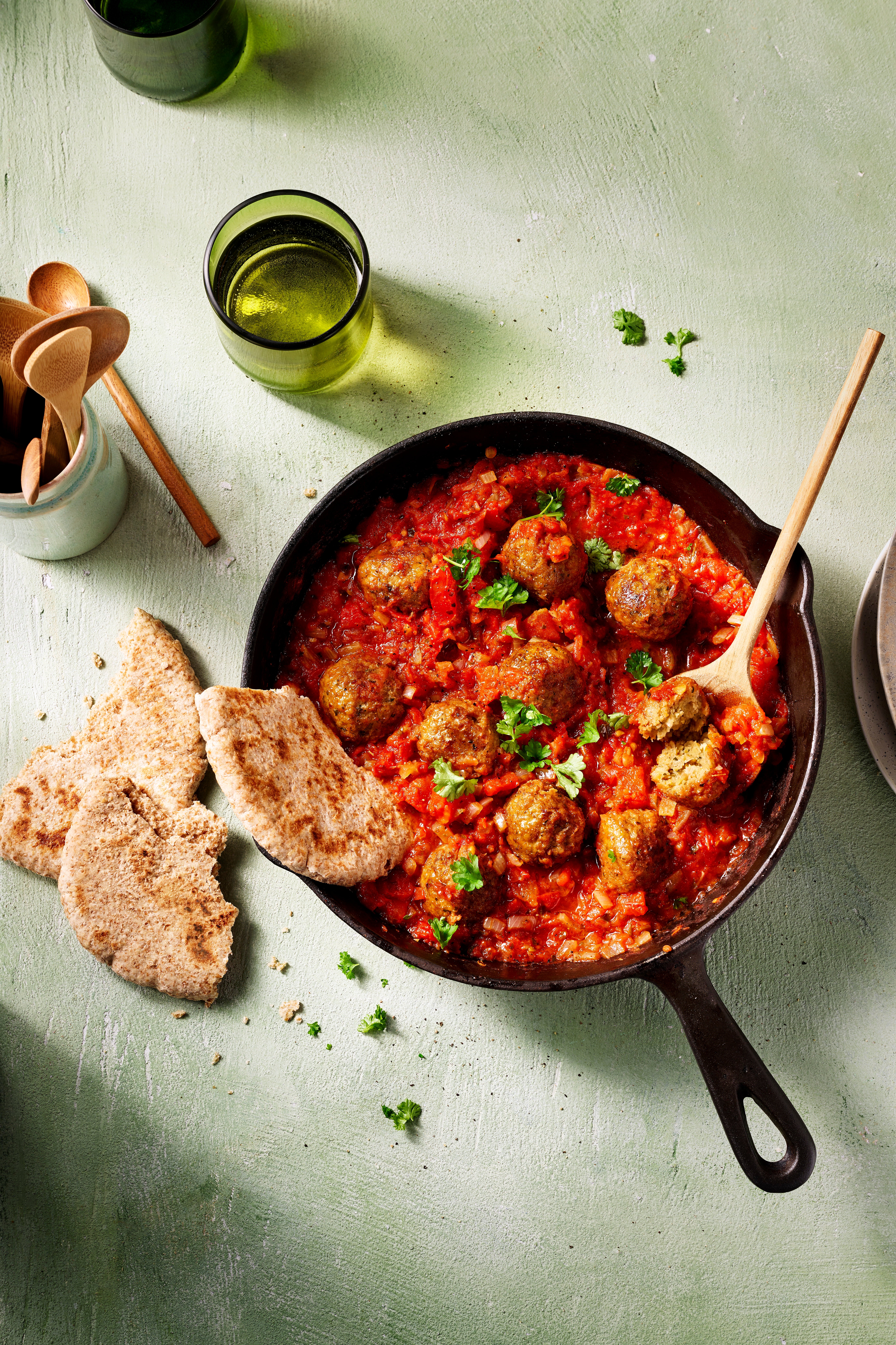 Shaksuka med Plant-based balls