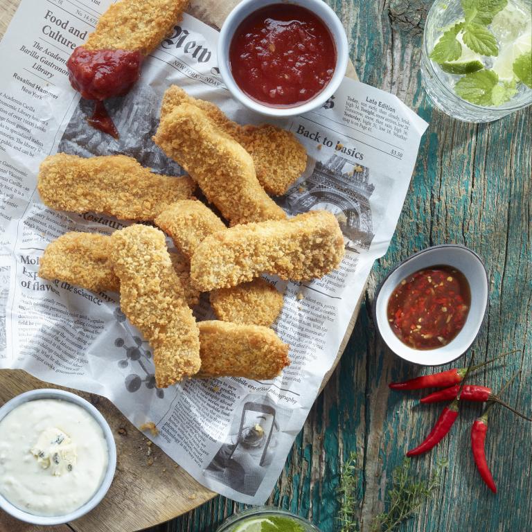 Sensational Breaded Chicken Tenders with Dip Trio