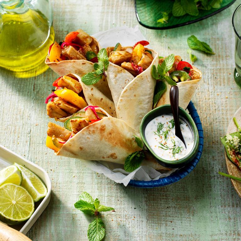 Mini wraps med veganska filébitar Mini wraps med veganska filébitar