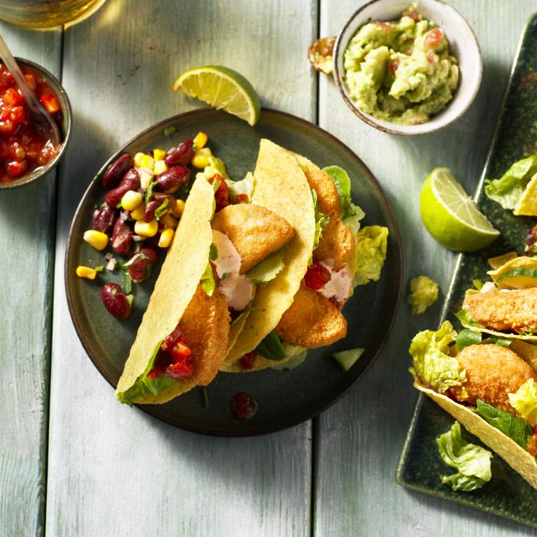 Mexikansk tacos med veganska nuggets